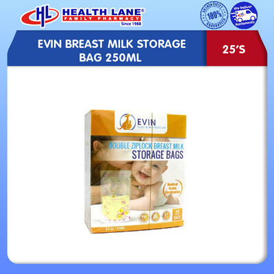 EVIN BREAST MILK STORAGE BAG 250ML (25'S)
